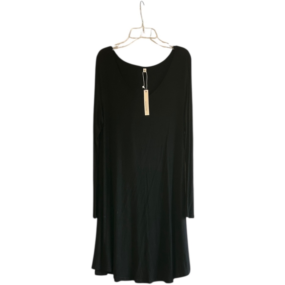 New with Tag POSESHE black rayon spandex classic swing dress Size XL